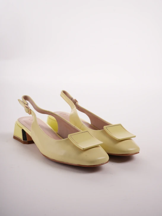 EPICA ladies pumps yellow with low heel