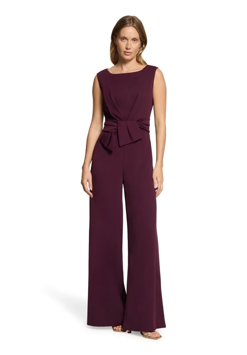 Vera Mont women's burgundy jumpsuit