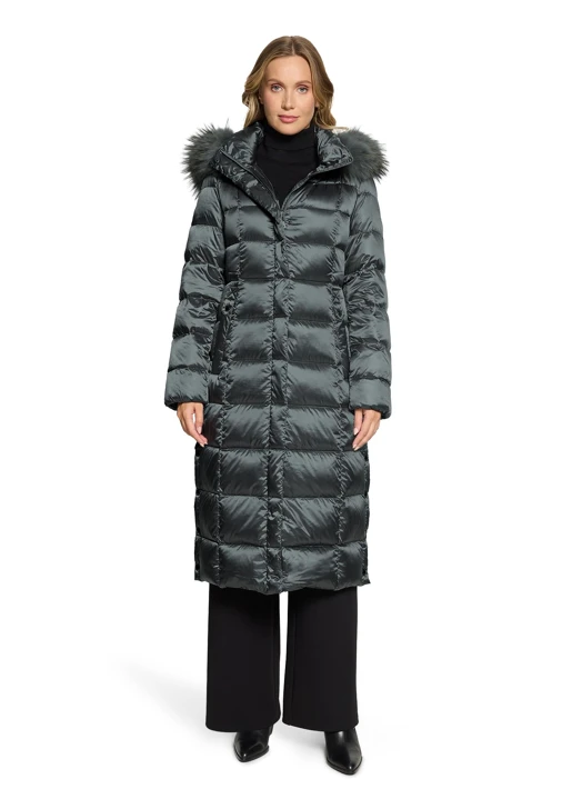 BETTY BARCLAY Women's Quilted Coat, Gray