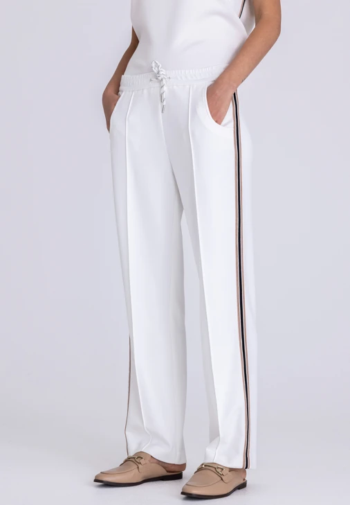 TUZZI GOLDEN ladies trousers light beige with lampas