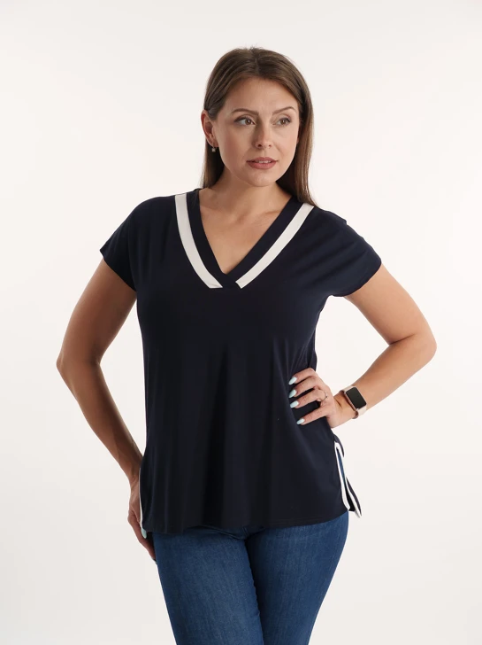 DORIS STREICH ladies shirt dark blue
