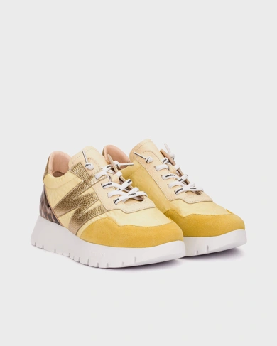 WONDERS ladies sneakers yellow (1)