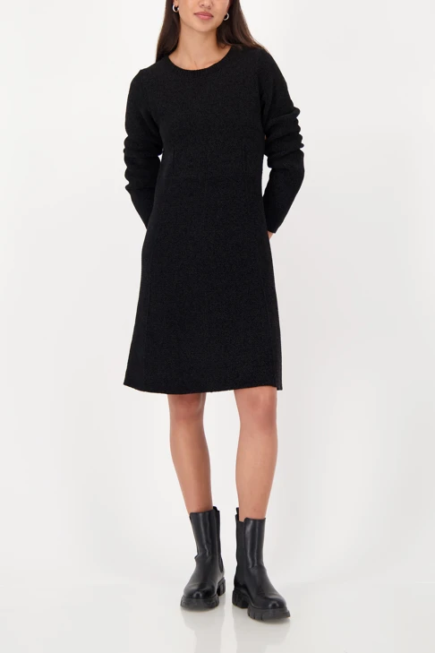 MONARI FASHION CONTRASTS women's dress black chenille