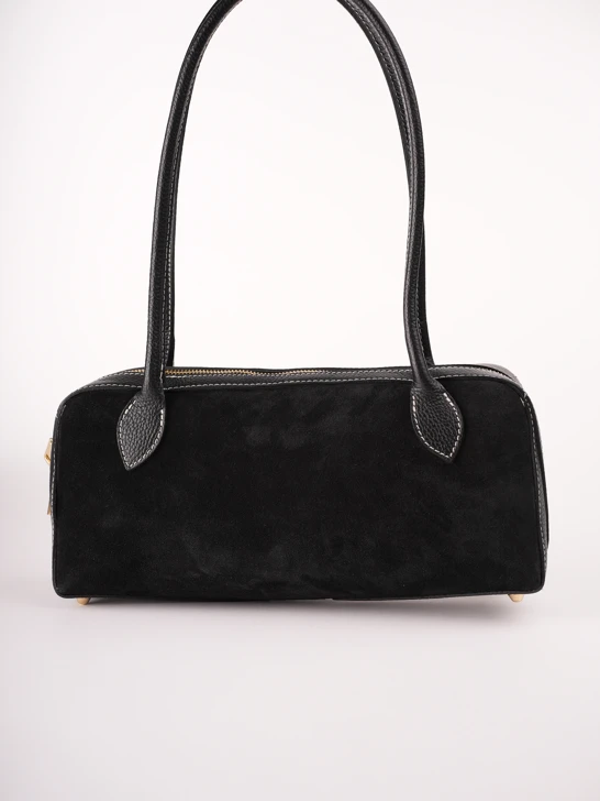 GROSSO BAG Women's Leather Handbag, Black