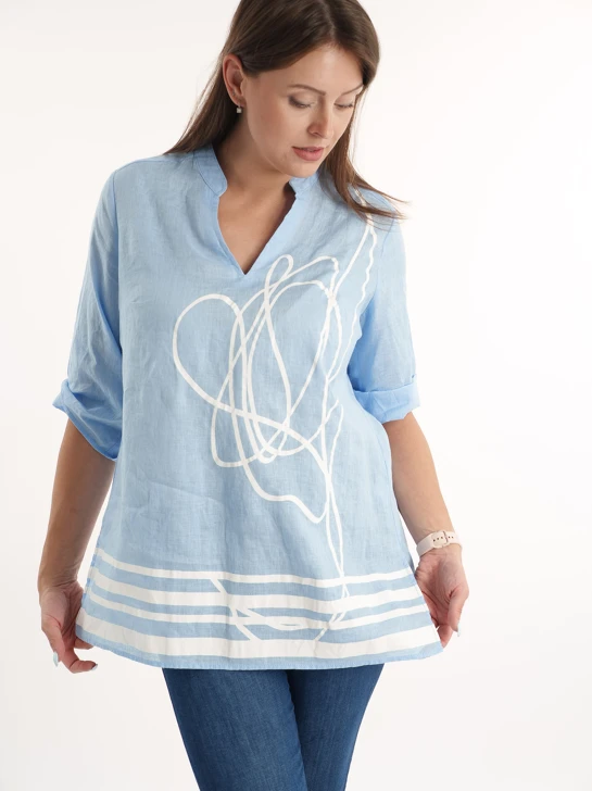 DORIS STREICH ladies tunic light blue