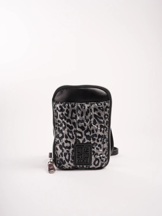 PEPE MOLL ladies mobile phone case animal motif grey-black