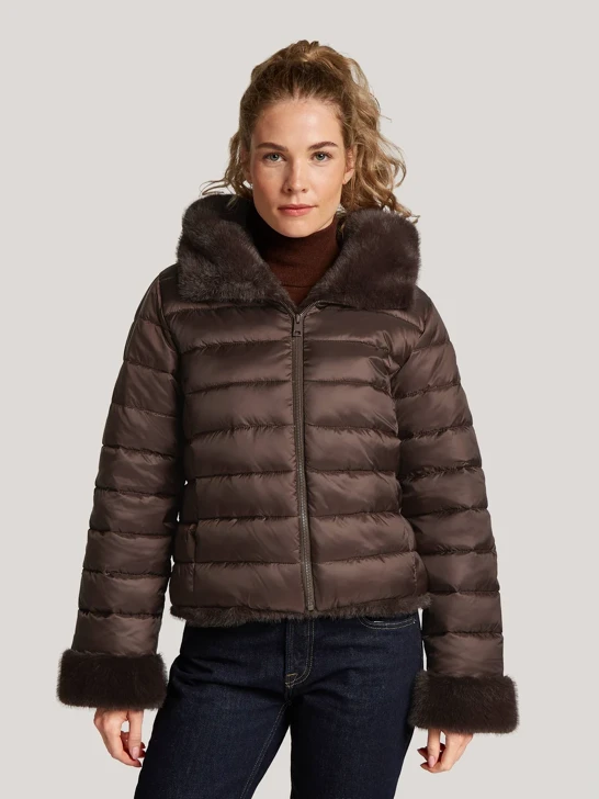 RESET Women's Brown Hooded Jacket