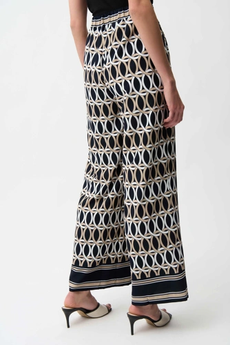 JOSEPH RIBKOFF ladies trousers blue patterned (1)