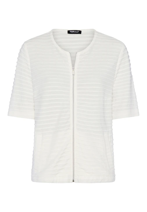 FRANK WALDER ladies sweatshirt white with zipper