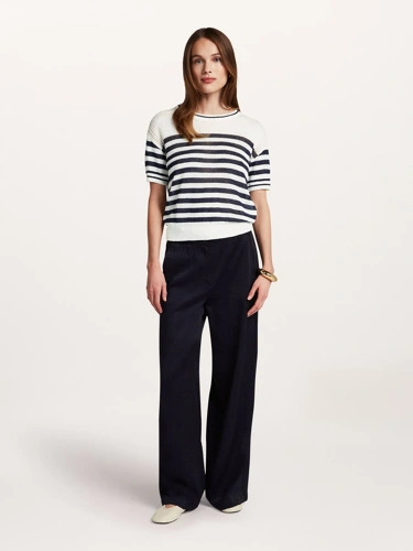 BEAUMONT VIVIAN ladies light beige sweater with stripes (3)
