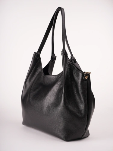 GROSSO BAG Women's Black Leather Handbag (3)