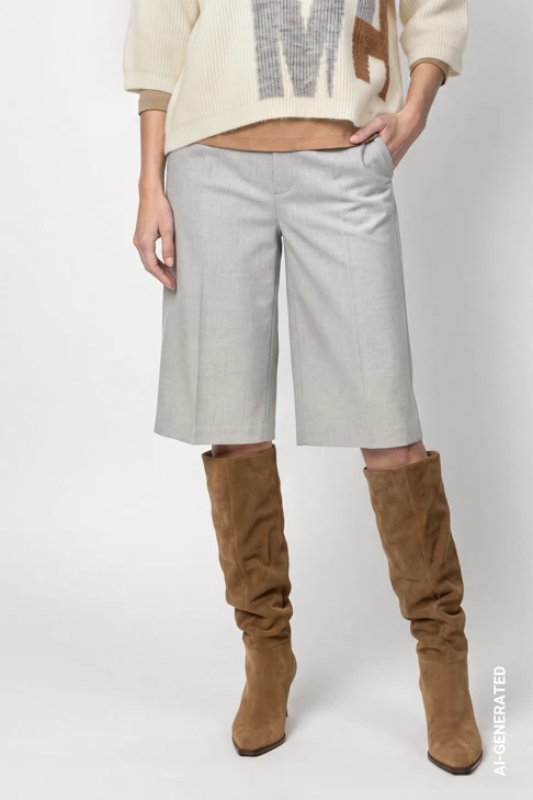 MONARI SOFT FALL Women's 3/4-Length Bermuda Shorts, Gray