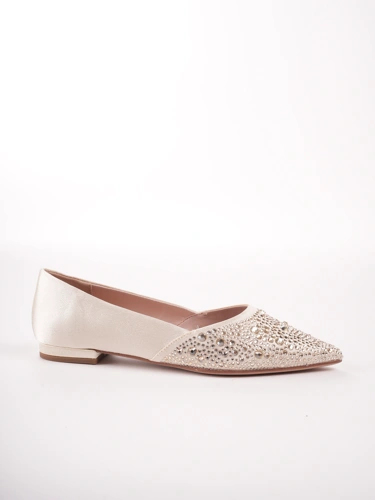TAMARIS women's beige ballerinas with rhinestones (2)