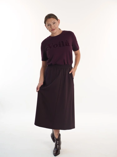 ERNST FABER Women's Burgundy Skirt (1)