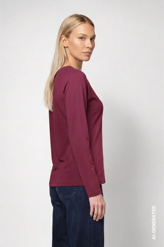 MONARI FASHION SHOW Women's Burgundy T-Shirt (1)