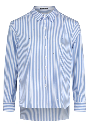 BETTY BARCLAY ladies shirt blue and white striped (5)