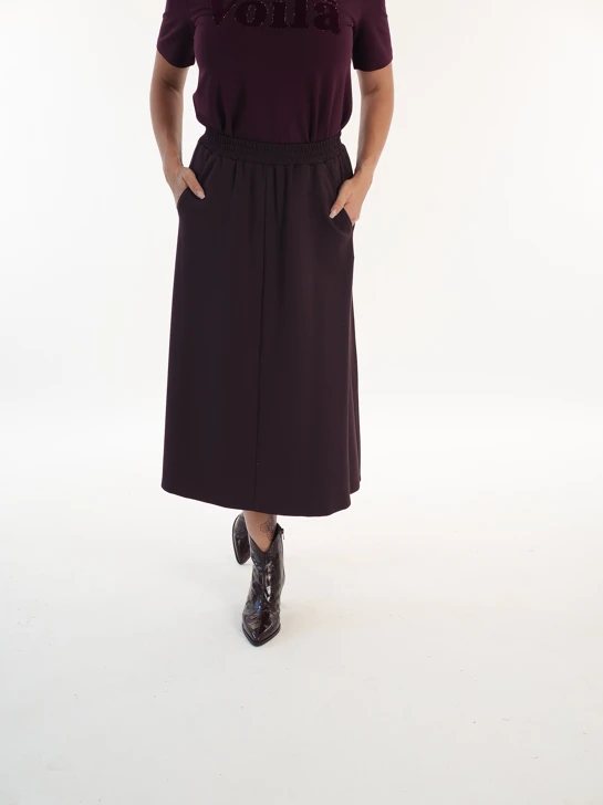 ERNST FABER Women's Burgundy Skirt