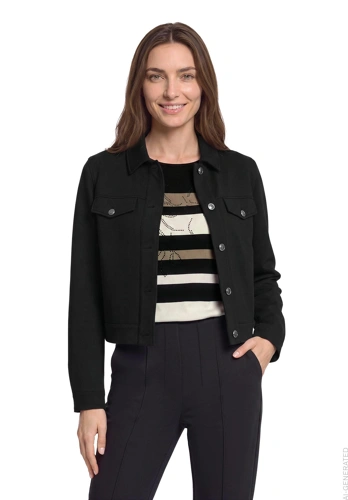 BETTY BARCLAY Women's Short Black Jacket