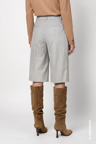 MONARI SOFT FALL Women's 3/4-Length Bermuda Shorts, Gray (2)