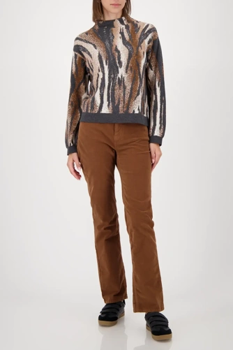MONARI CIAO BELLA ladies knitted sweater with tiger pattern (2)