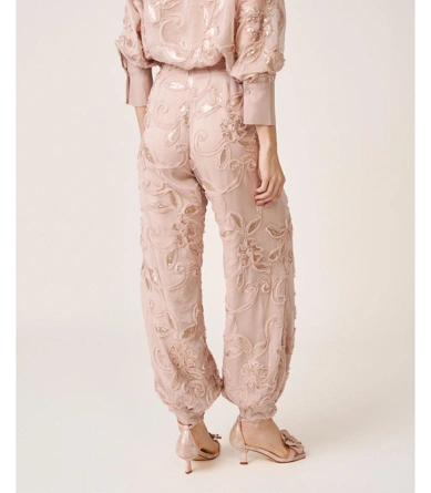 ALMA EN PENA Women's Beige Floral Pants (5)