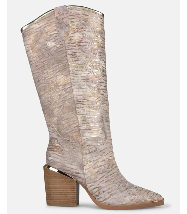 ALMA EN PENA Women's Shoes, Beige and Gold