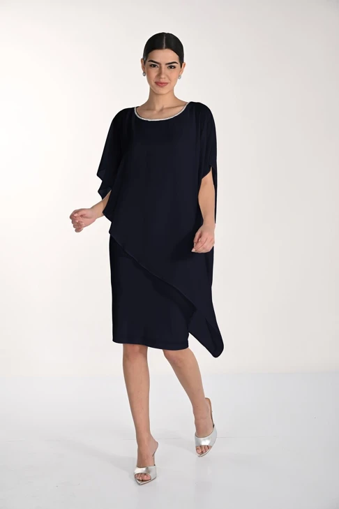 FRANK LYMAN ladies dress dark blue formal