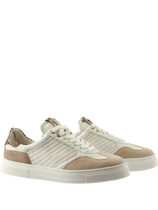 HASSIA women's sneakers white and beige