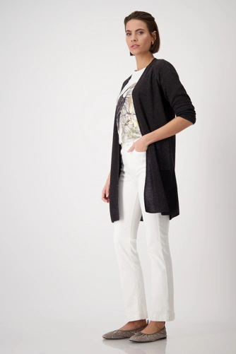 MONARI PANAMA DREAMS ladies cardigan black with lurex (4)