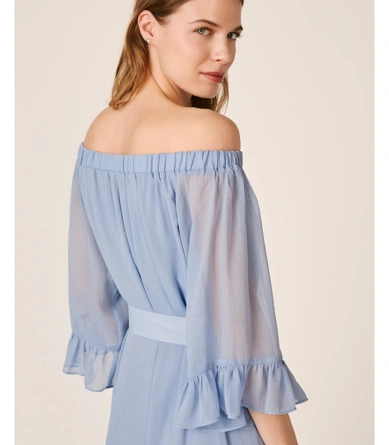 ALMA EN PENA Women's Long Dress SKY BLUE (6)