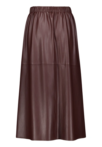 VERA MONT Women's Brown Faux Leather Skirt (1)