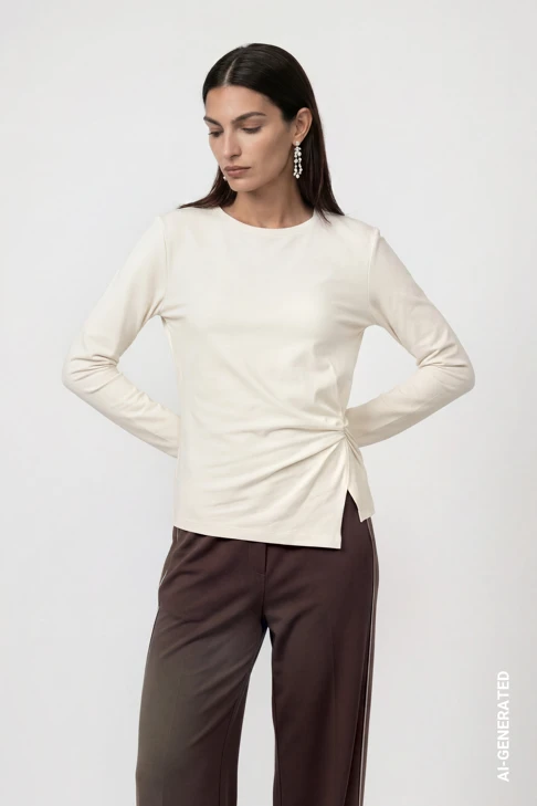 MONARI FASHION SHOW Women's Cream T-Shirt